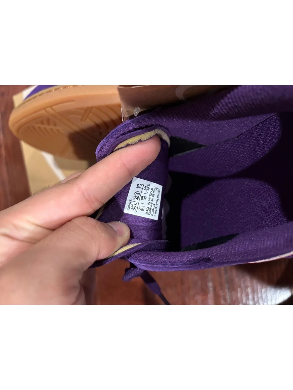 Size 7.5 ASICS Skyhand OG Midnight Plum Koi
